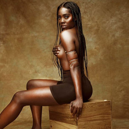 Photos: Tiwa Savage displays half naked ‘black, bold & beautiful’